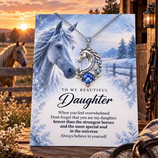 To My Beautiful Daughter™ Horse Necklace
