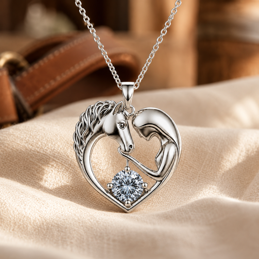 Horse Mission Silver Necklace