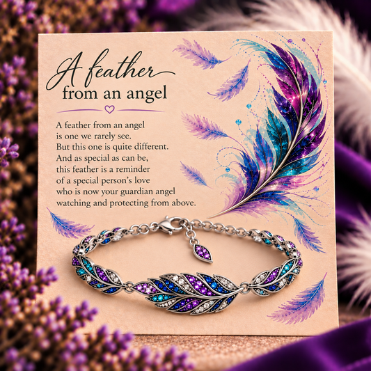 Feather From An Angel Silver Bracelet