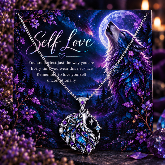 Self Love Wolf Silver Necklace