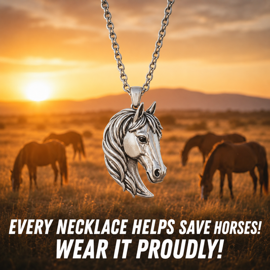 Save The Horses Necklace (925 Sterling Silver)