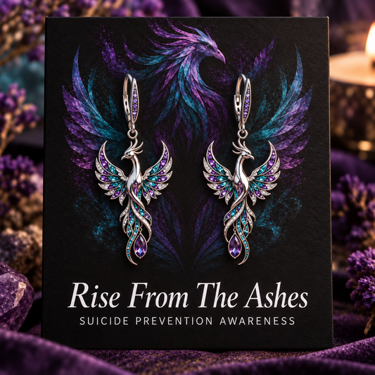 Suicide Prevention Awareness Phoenix Earrings
