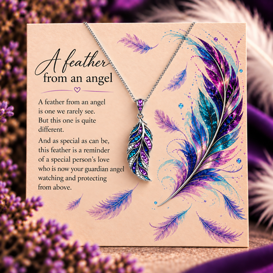 Feather From An Angel Silver Necklace