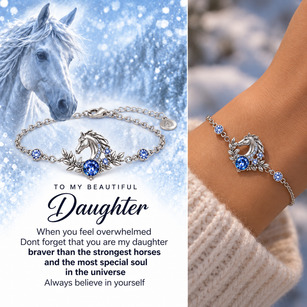 To My Beautiful Daughter™ Horse Keepsake