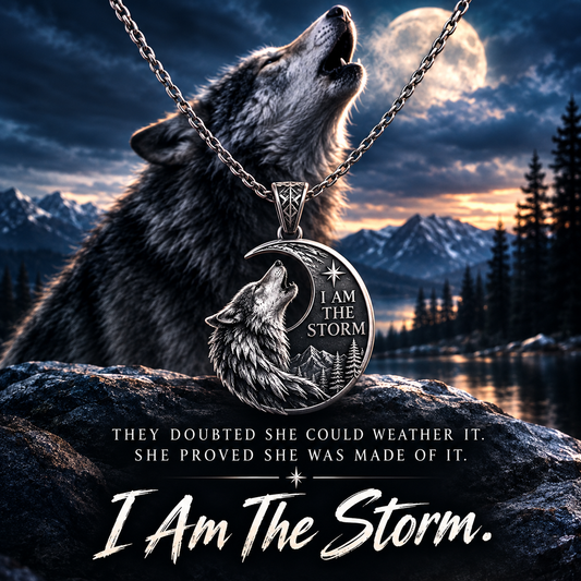 I Am The Storm Wolf 925 Sterling Silver Necklace
