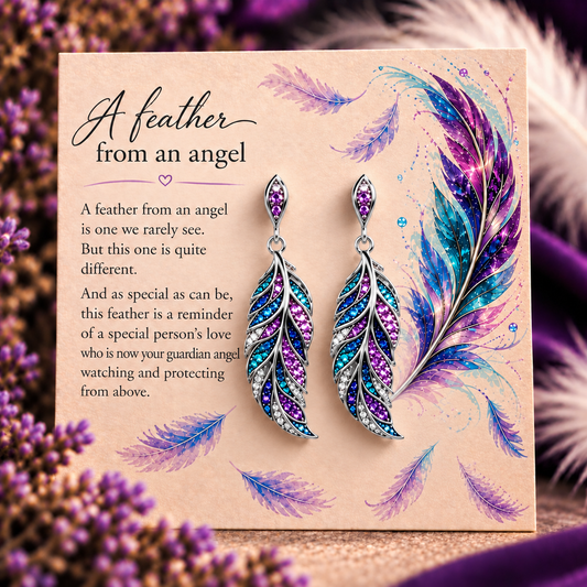 Feather From An Angel Silver Earrings