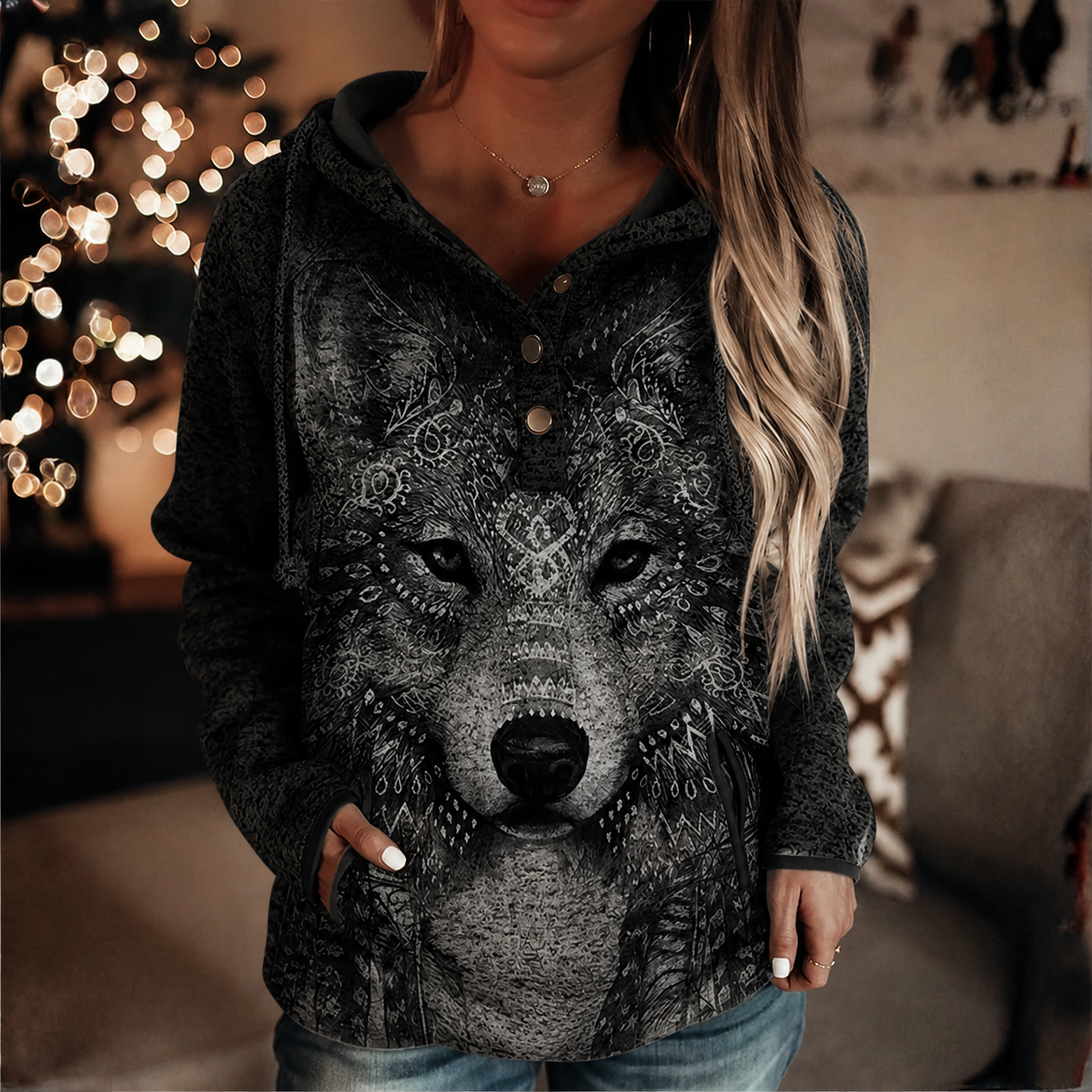 Wolf Mission Knit Hoodie