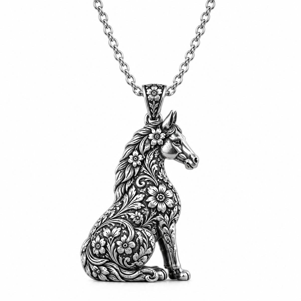 Save The Horses 925 Sterling Silver Necklace
