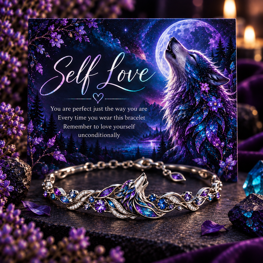 Self Love Wolf Silver Bracelet