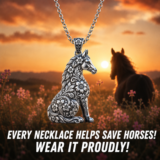 Save The Horses 925 Sterling Silver Necklace