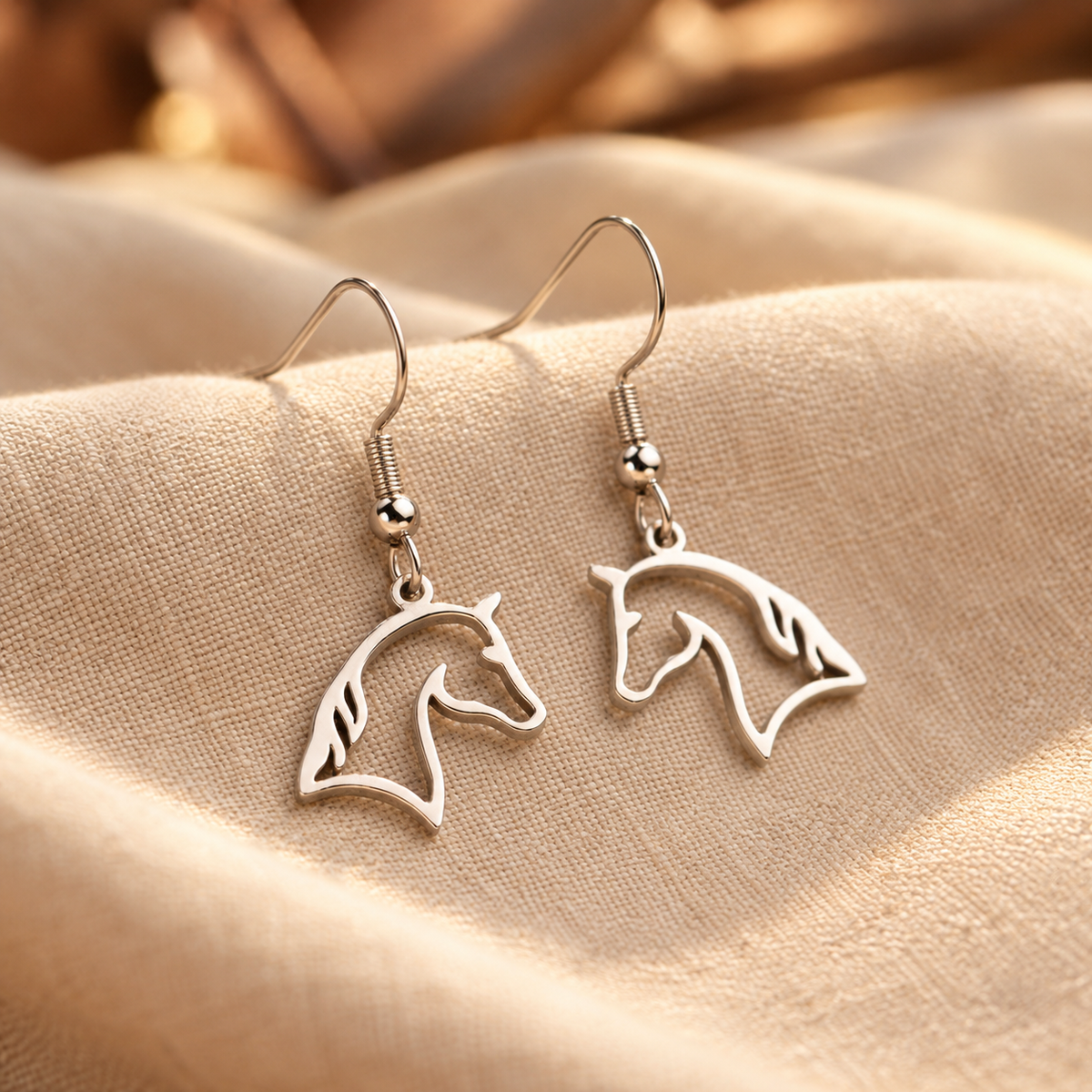 Horse Mission Gold Earrings