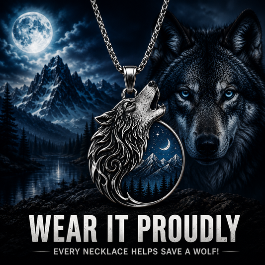 Wolf Howling 925 Sterling Silver Necklace