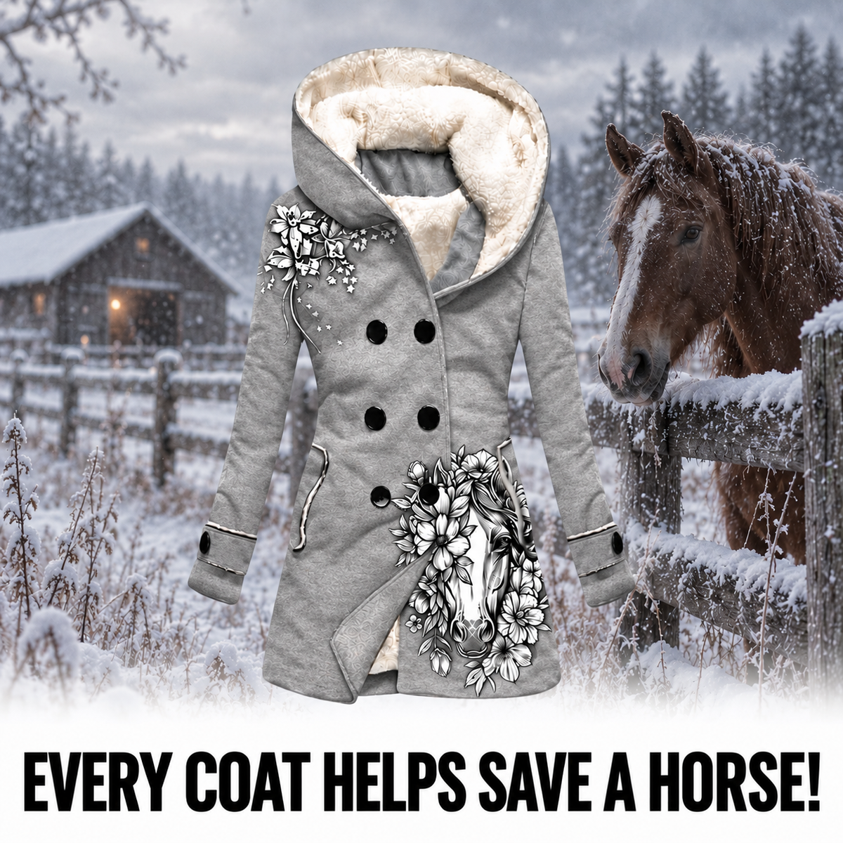 Women's Horse Winter Coat