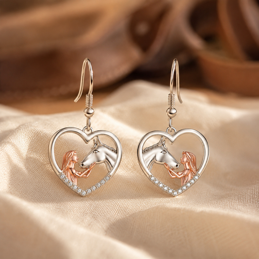 Horse Mission Silver Earrings