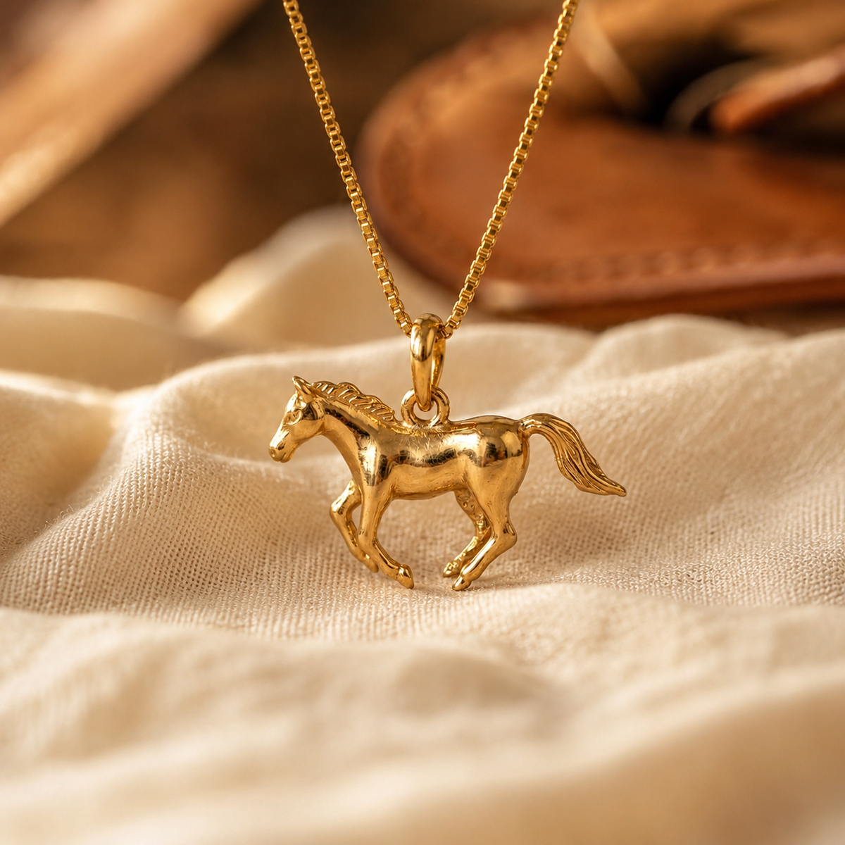 Horse Mission White Gold Necklace
