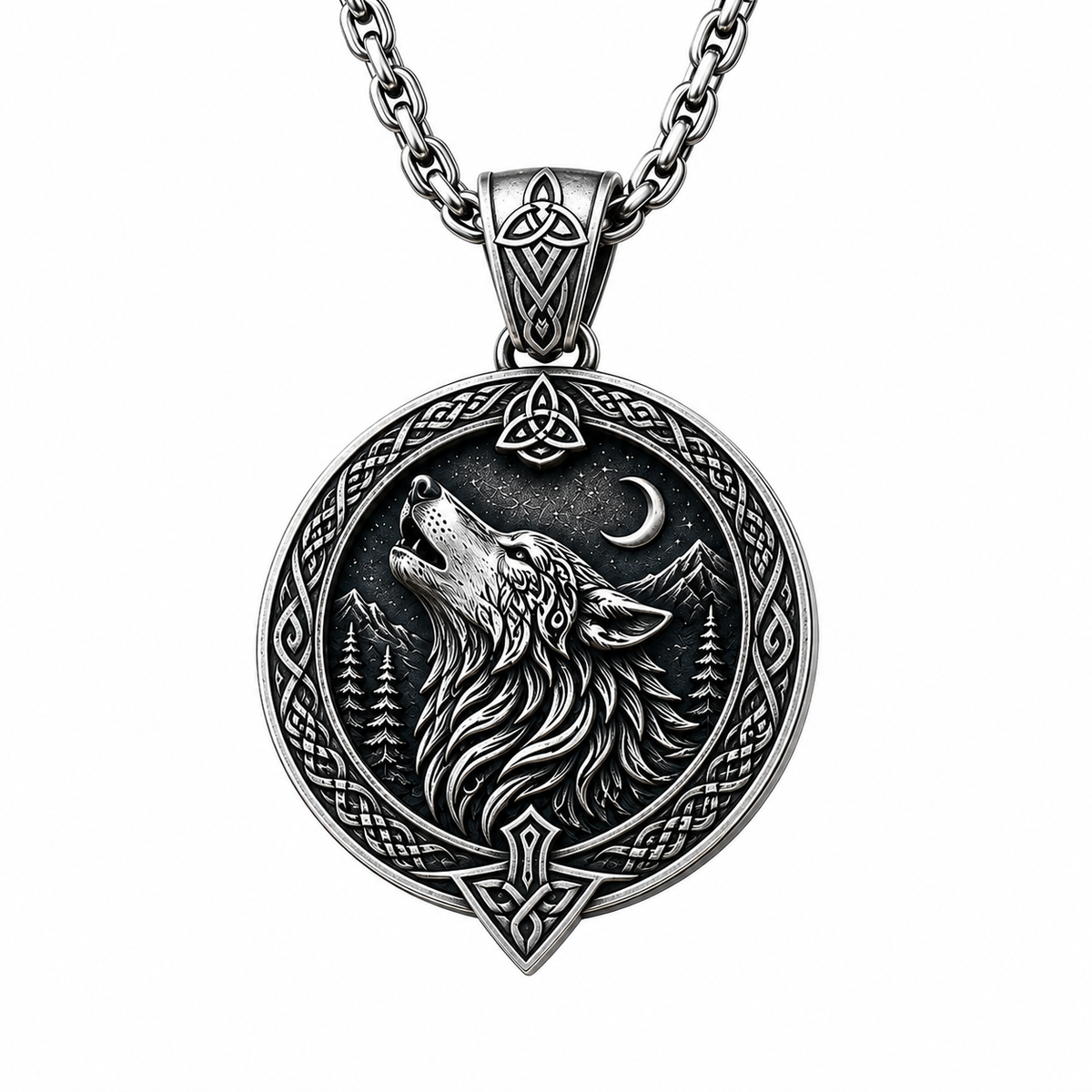 Wolf S925 Silver Necklace