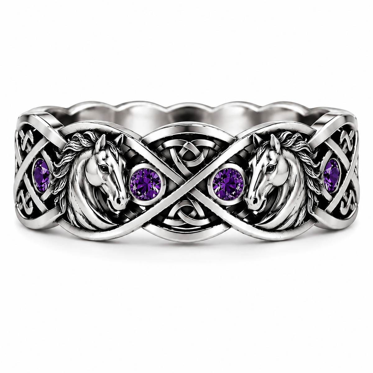 Amethyst Horse Ring