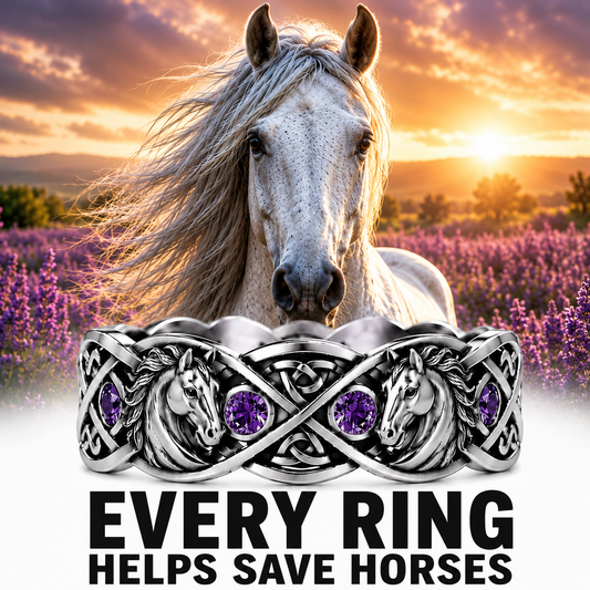 Amethyst Horse Ring