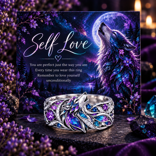 Self Love Wolf Silver Ring